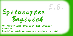 szilveszter bogisich business card